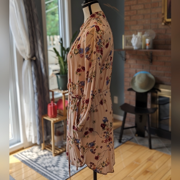 Joe Fresh Long Sleeve Floral Print Dress Size Small - Picture 7 of 8